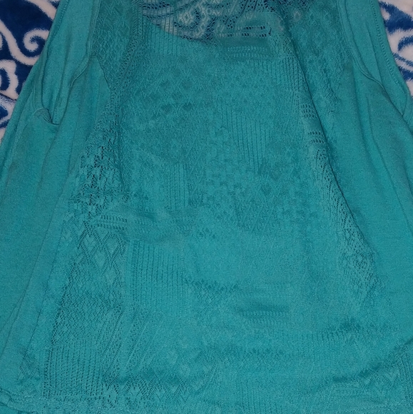 Bozzolo tank top. Size Lg. Sea green. - Picture 4 of 4